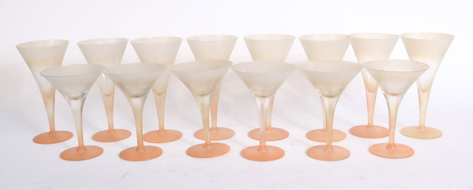 Group of Dorothy Thorpe Frosted Cocktail Glasses (1 of 6)