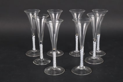 Eight Cotton Twist Champagne Flutes