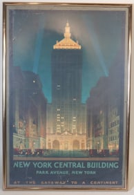 CHESLEY BONESTELL (1888-1986), New York Central Building / At the Gateway to a Continent, Circa 1929