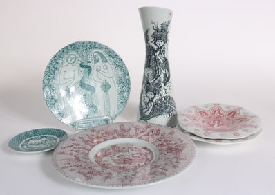 Group of Nymolle Denmark Porcelain Articles