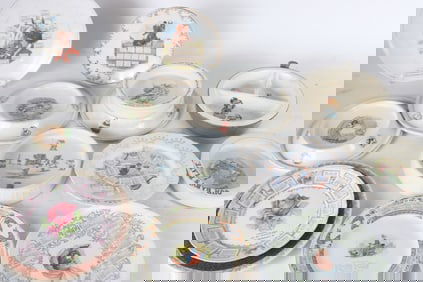 Assorted Calendar Plates, Children's Plates, and Baby plates