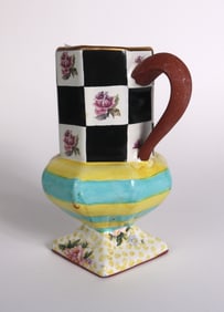 Mackenzie-Childs Torquay Checkered Pedestal Mug