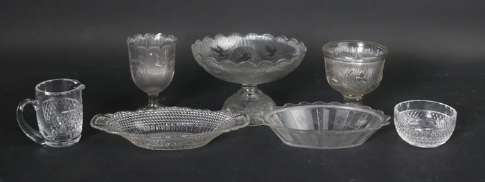 Ribbed Ivy Pattern Glass Items