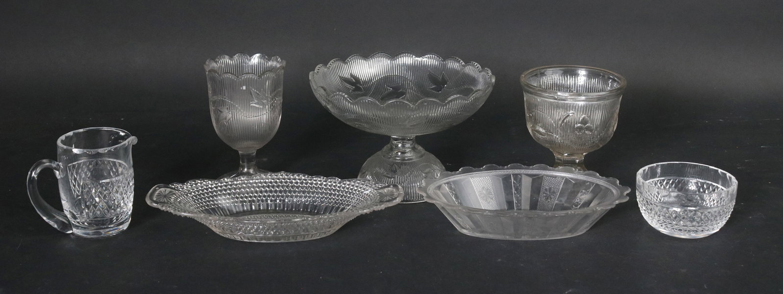 Ribbed Ivy Pattern Glass Items (1 of 12)