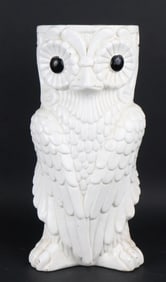 Ceramic Owl-Form Umbrella Stand