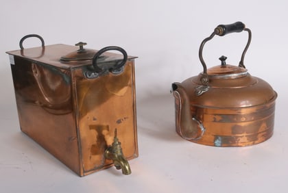 Vintage Rochester Copper Tea Kettle and Water-Cooler