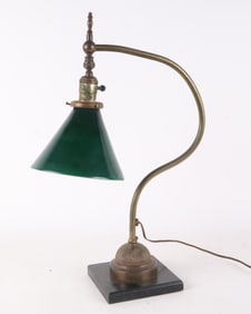 Conical Emeralite Shade Desk Lamp