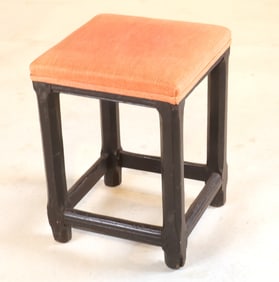 Georgian Style Black Painted Oak Stool