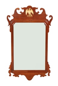 Chippendale Style Parcel-Gilt Mahogany Mirror