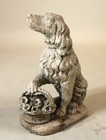 Cast Concrete Figure of a Dog