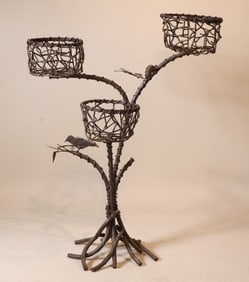 Outdoor Tree-Form Metal Sculpture