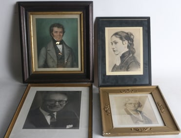 Group of Four Framed Portraits