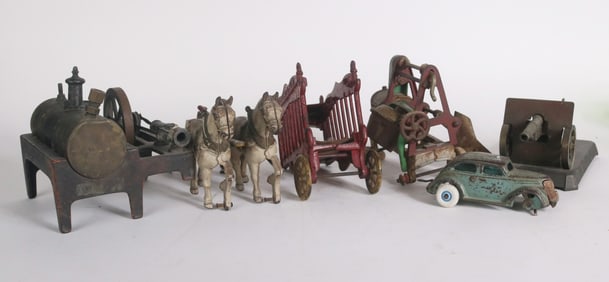 Group of Antique Cast Metal Toys