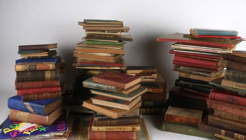 Table Lot of Novels, Children's Books, and Non-Fiction Books