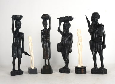 Six African Carved Figures