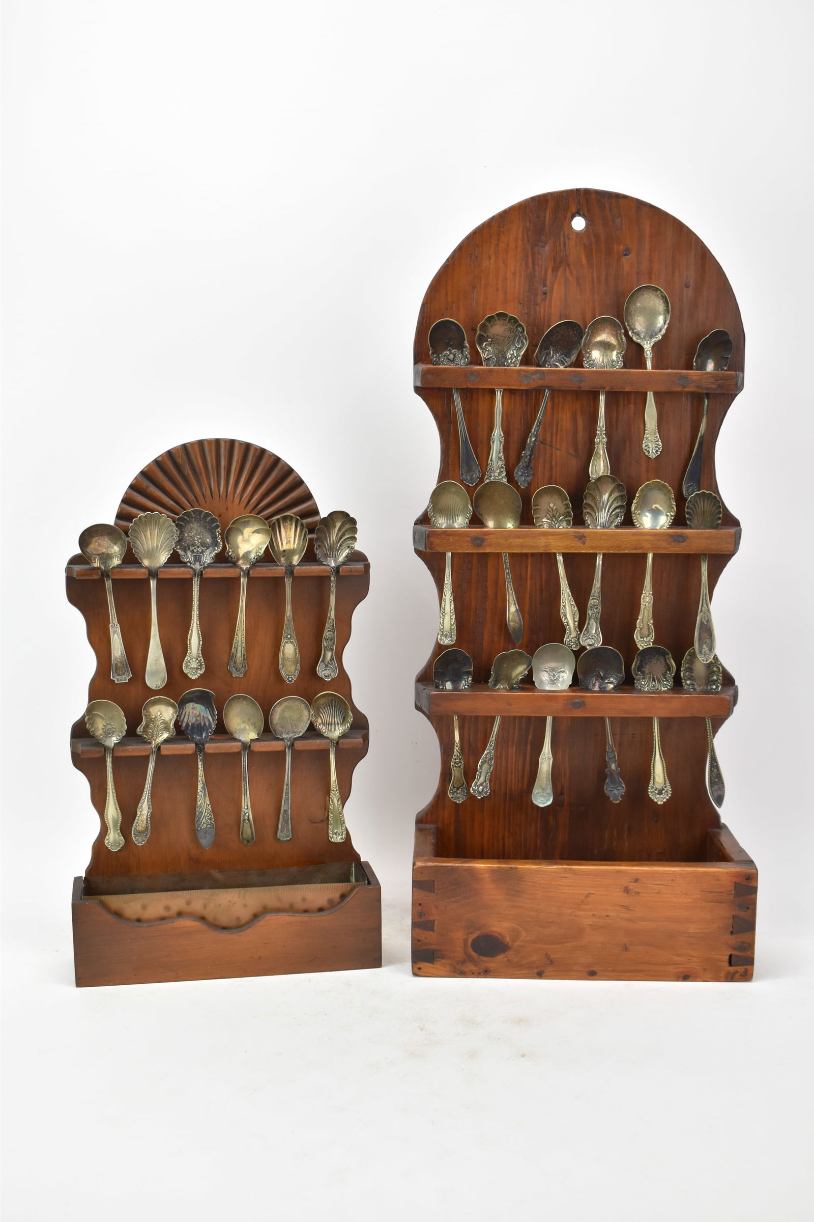 Group of Assorted Silver Plated Sugar Shell Spoons (1 of 9)