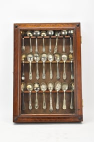 Group of Assorted Silver Plated Sugar Shell and Bullion Spoons