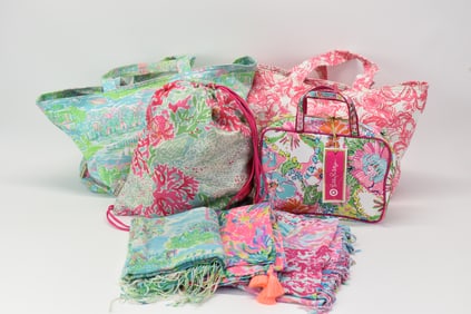 Lilly Pulitzer Philadelphia Print Scarf and Palm Beach Tote