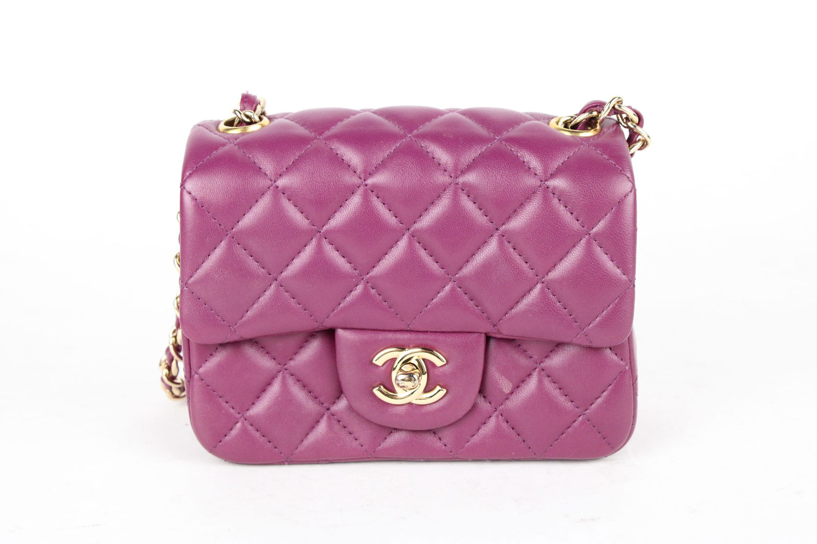 Chanel Style Mini Square Classic Single Flap Bag (1 of 11)