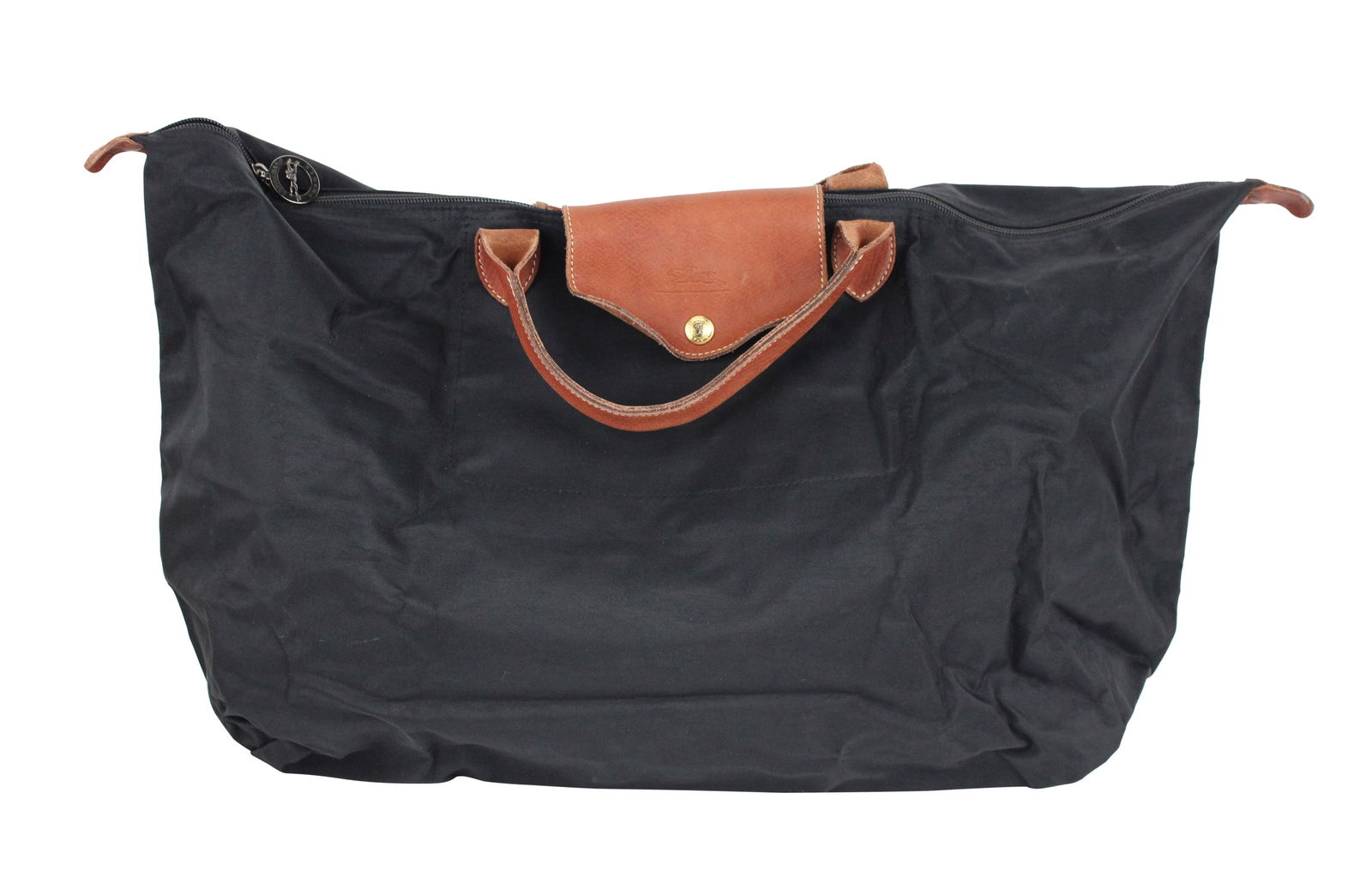 Longchamps Style Nylon and Leather Duffle Bag (1 of 7)