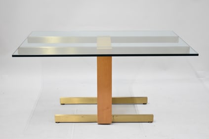 Vladimir Kagan Blonde Cubist Dining Table
