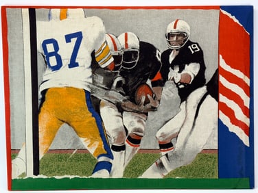 Vintage Klaus Heider Football Printing on Fabric