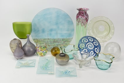 Group of Assorted Modern Art Glass