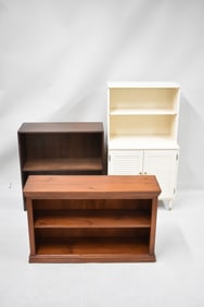 Two Modern Wooden Bookshelves