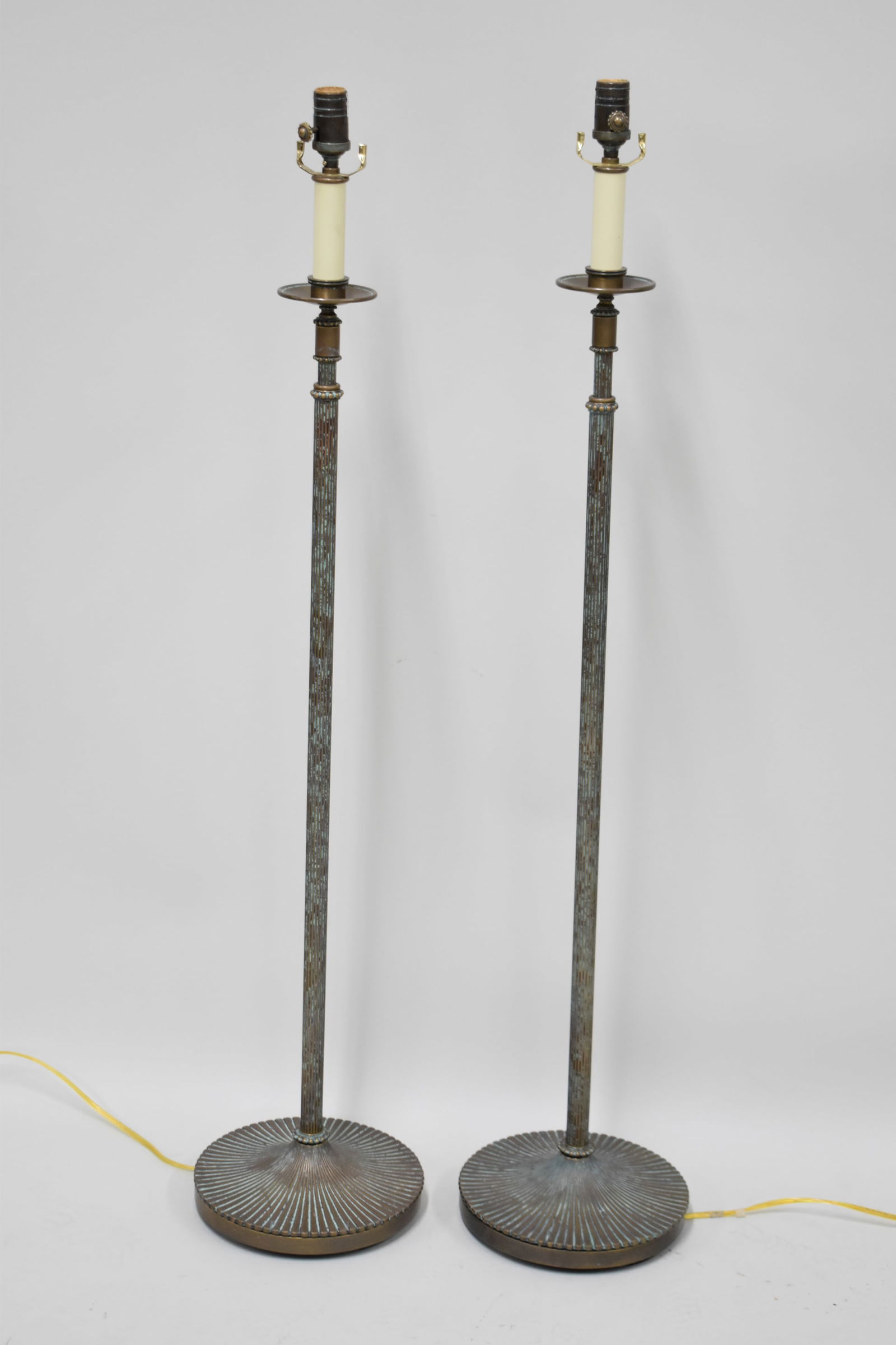 Pair of Visual Comfort Modern Brass Floor Lamps (1 of 8)
