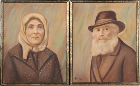 Ferrer, Two Portraits, Oil on Canvas