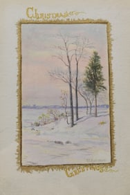 Original W.T. Robinson Painting Christmas Card