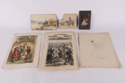 Group of Black and White Unframed, Prints