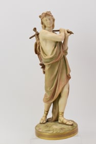 Large Royal Worcester Hunter with Pheasant and Rabbit