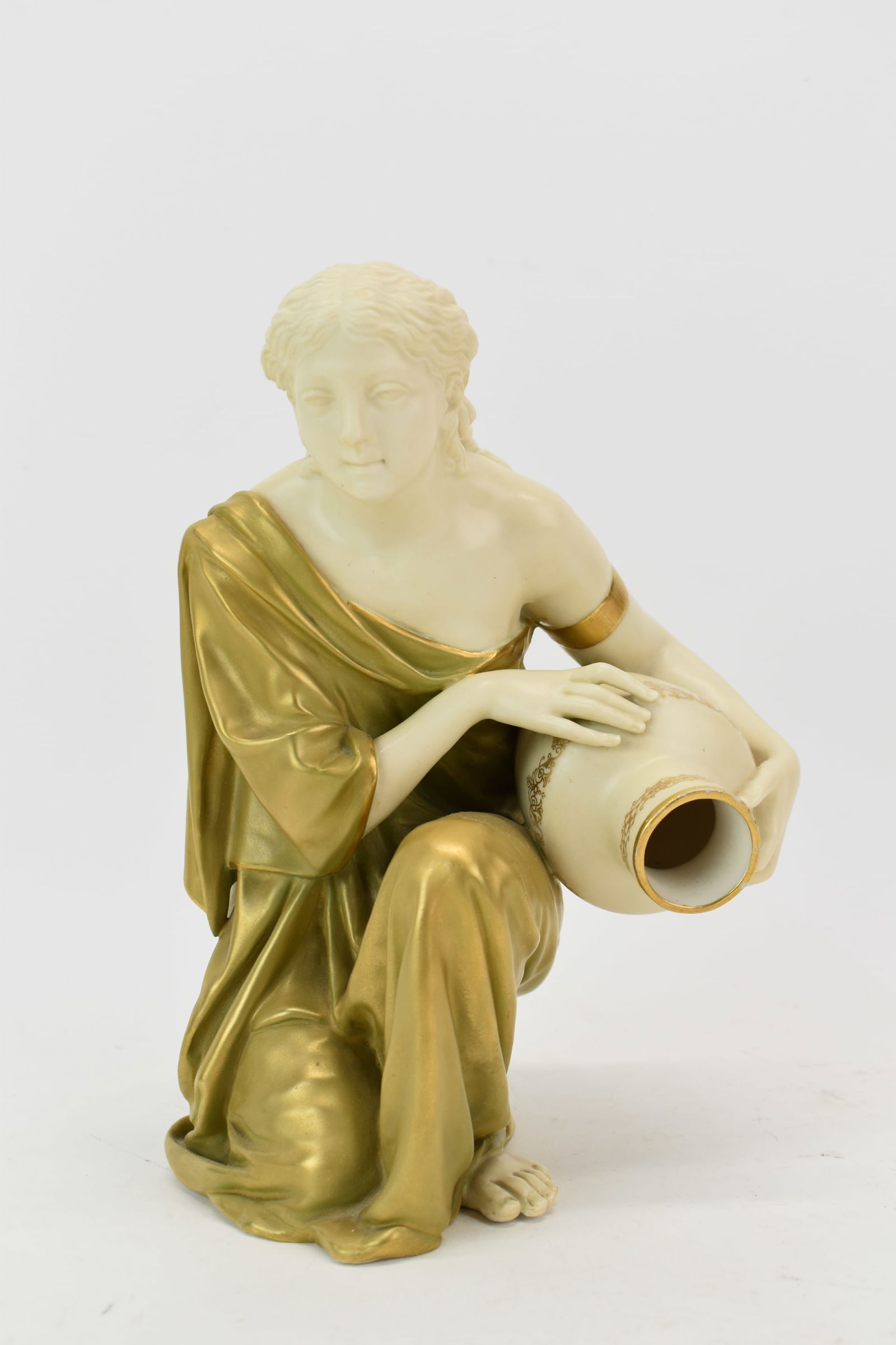 Large Royal Worcester James Hadley Female Water Carrier (1 of 11)