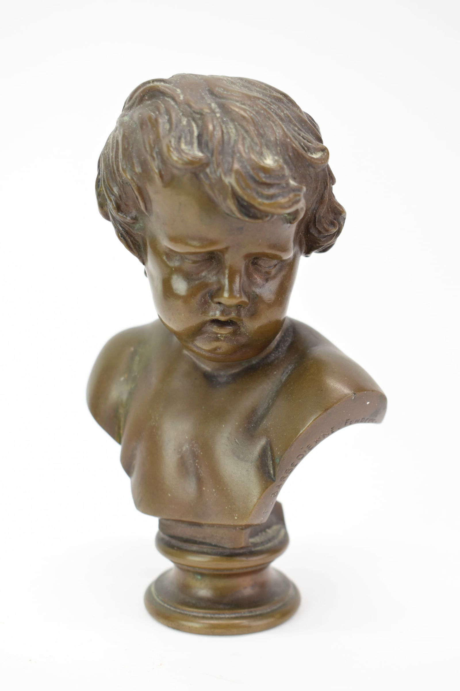 Ferdinand Barbedienne Foundry Bronze Bust of Putti (1 of 8)