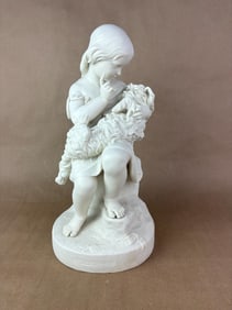 Large Copeland Parianware Sculpture "Go To Sleep"