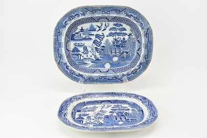 Antique Read and Clementson Blue and White Platter