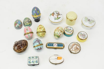 Group of Assorted Hinged and Dresser Covered Boxes