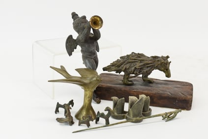 Modern Brass Porcupine Figural