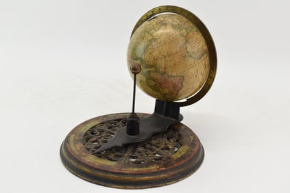 Vintage Joslin's Terrestrial 6" Globe Telluric Orrery