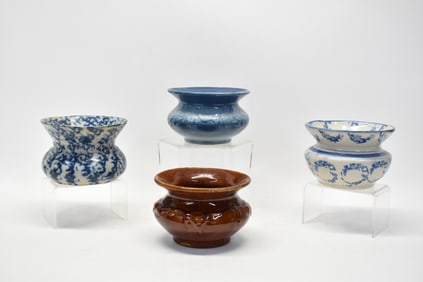 Antique Group of Four Assorted Spittoons