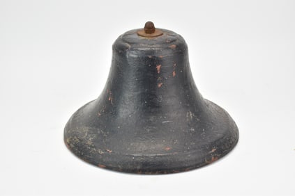 Antique Black Painted Iron Bell