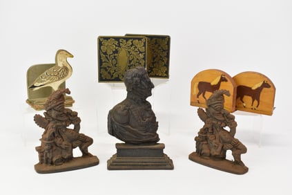 Group of Assorted Bookends and Door Stops