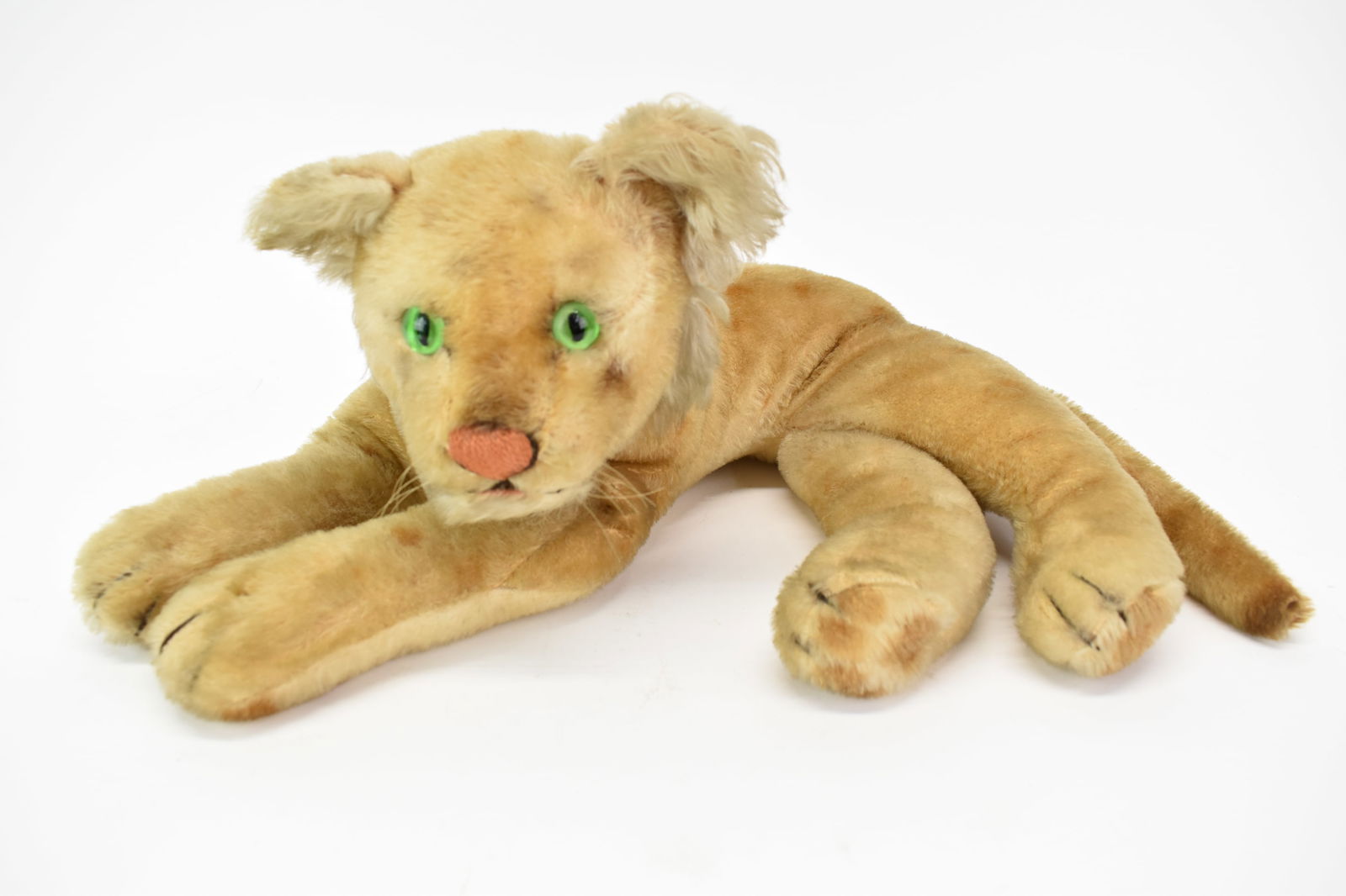 Steiff Style Reclining Leopard Mohair Plush (1 of 8)