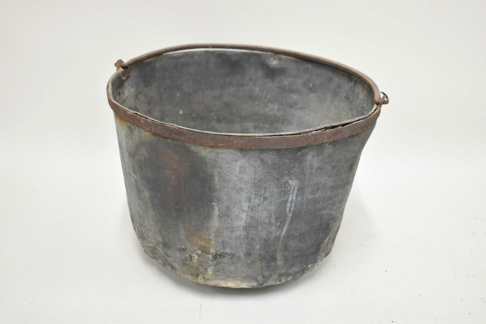 Antique Large Copper Iron Handled Cauldron (1 of 9)