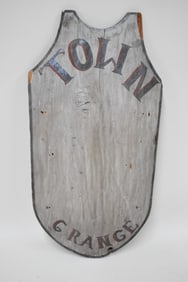 Large Town Grange Wooden Plague