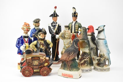 Vintage Group of Assorted Figural Liquor Bottles