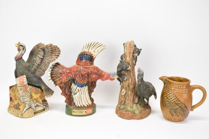 Vintage Group of Assorted Wild Turkey Liquor Bottles