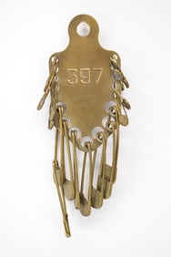 Vintage Keyes Davis Military Brass Laundry Safety Pins
