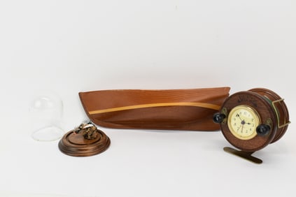Vintage Wooden Carving of Boat